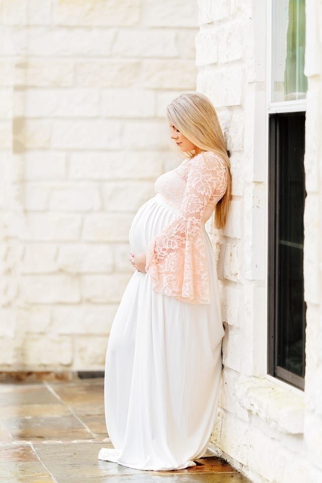Lace Maternity Dress  Boho Long Sleeve Maternity Gown
