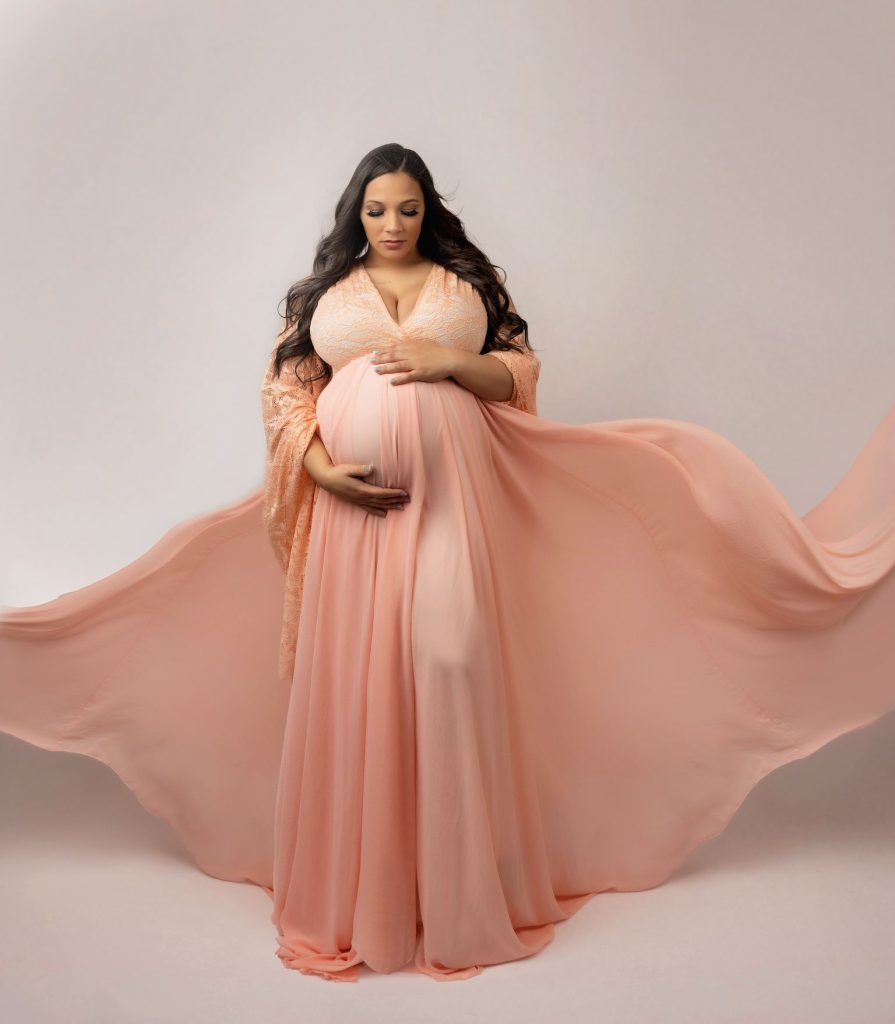 Gå tilbage nød pakke Chiffon Maternity Dress for Photoshoot | Lace Maternity Gown