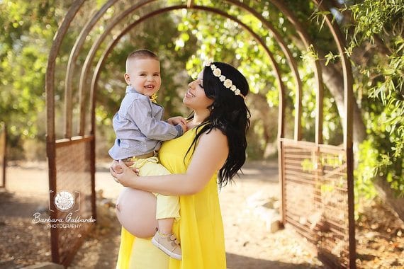 Yellow maternity Dress